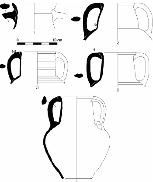 Figure 9 : Les vases à verser et le petit stockage domestique 