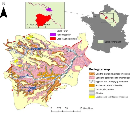 Figure S 5 Map of the Orge catchment geology 