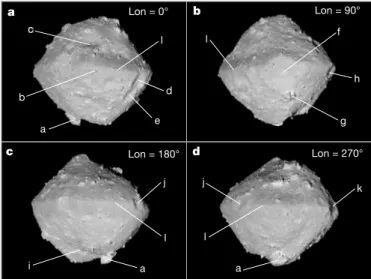 Fig. 1 | Thermal images of Ryugu taken at 5 km altitude during the Mid- Mid-Altitude Observation Campaign