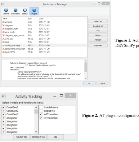Figure 1. Activation of AT plug-in in DEVSimPy preferences.