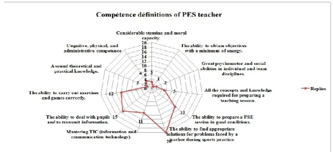 Figure 1: Definitions of the competence necessary for a PE teacher according to the teachers themselves 