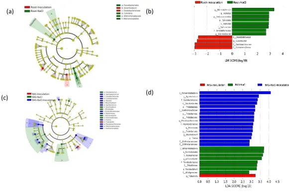 Figure  3.  Specific  shift  of  beta  diversity  mediated  by  inoculation  and  salt  stress