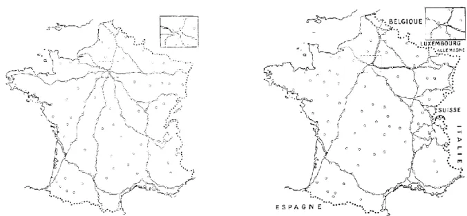 Figure 4. Le démantèlement de l‟ancienne N138 de Bordeaux à Rouen par Niort,  Saumur et Alençon