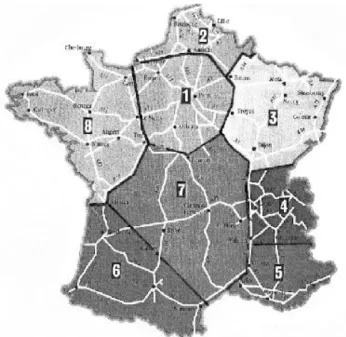 Figure 5. La régionalisation de la nomenclature autoroutière  Source : Equipement magazine, n°104, mai 1999 