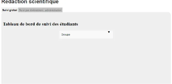 Figure 3 : démarrage du plugin dans un cours avec groupe 