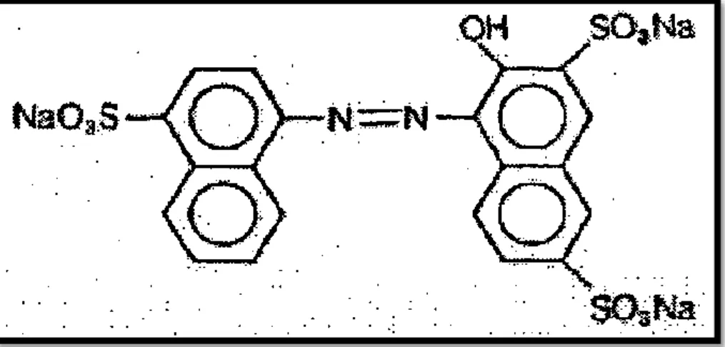 Figure II-2: colorant C.I. Acid red 27. 