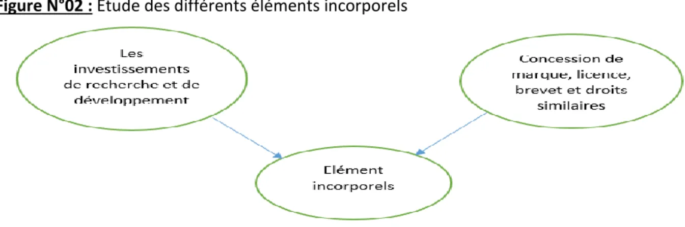 Figure N°02 : Etude des différents éléments incorporels  