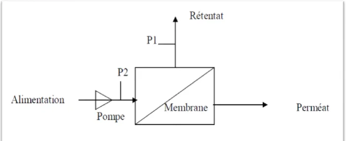 Figure II-2 :procédé de séparation membranaire tangentiel  II .3 Préparation des membranes  