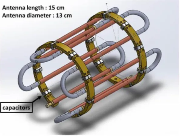 Figure  2.12:  9  leg  cylindrical  resonant  network  used  for  helicon  excitation