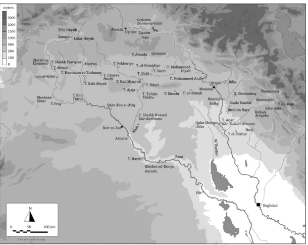 Figure 5.1: Northern Mesopotamia in the Middle Assyrian period. 