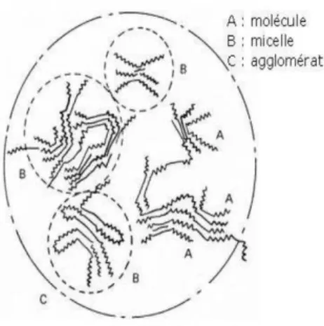 Figure II.8: Macrostructure des asphaltènes (Yen, 1972) [14] 