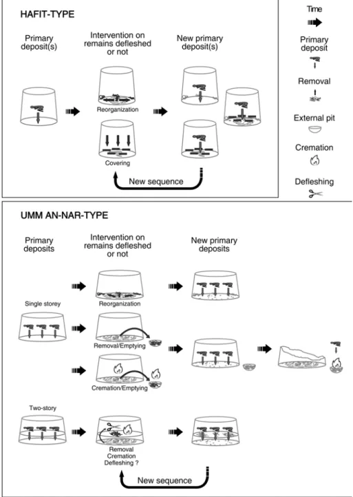 Figure 2 -   Schematic representation of the management of collective Hafit and Umm an-Nar tombs