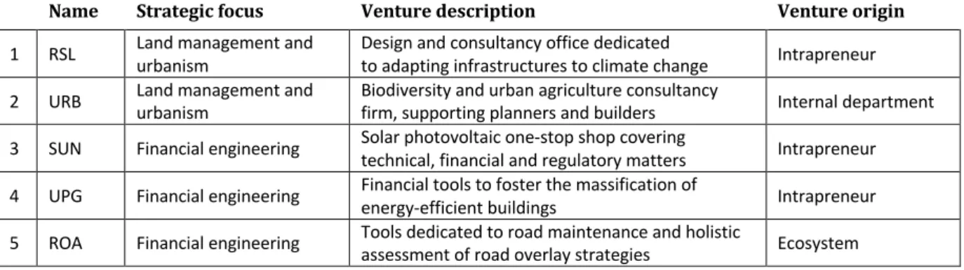 Table 1. Leonard incubated ventures —descriptions and venture classification 