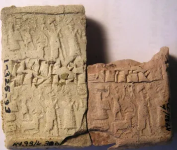 Fig. 5: Two seal impression of Tariša’s seal on the envelope Kt 93/k 372+380 (5 x 4.8 cm) 