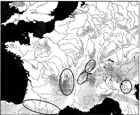 Figure  1:  Zones géographiques considérées dans œtte étude. 