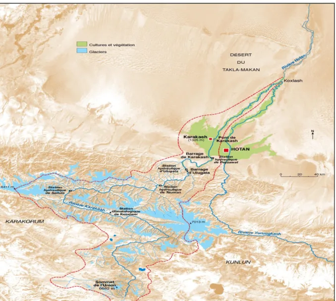 Figure 4 - Bassin versant du Karakash. 