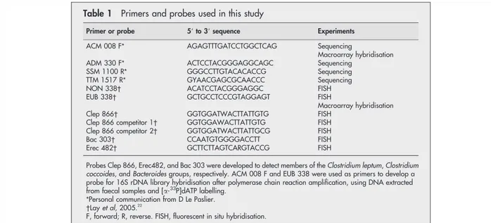 Table 1 Primers and probes used in this study