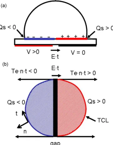 Fig. 10. Diagram of a possible distribution of the normal component of the Maxwell electrical stress Te·n·n