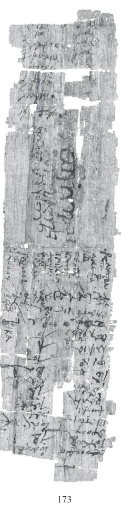 fiG. 4. —P. Vindob. Inv. K 950  (= SB Kopt. IV 1709), verso © Österreichische Nationalbibliothek, Papyrussammlung