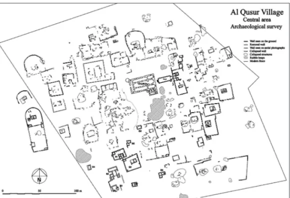 Fig. 3: Map of the central part of Al Qusur in 2011.