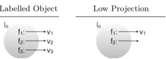 Fig. 5. A Labelled Object and Its Low Projection