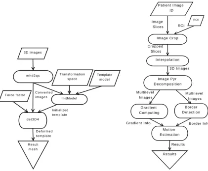 Figure 1. Myocardium segmentation (left) and motion estimation (right) pipelines.