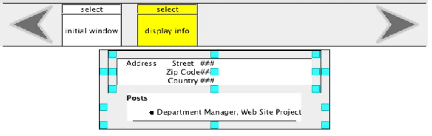 Figure 3 (left part) shows the main extra-interface for selection of  UI elements the developer wants to keep for the new UI