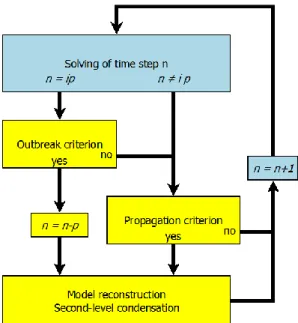 Figure 5:  Principle of a nonlinear simulation step with the just-in-time zooming method 