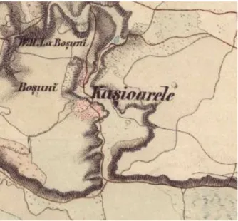 Figure 16. Carte topographique - Seconde campagne de relevés militaires de l’Empire Habsbourg; 