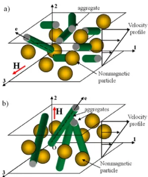 FIG. 6 (color online). Sketch of the problem geometry. The external magnetic field provokes the appearance of 2 