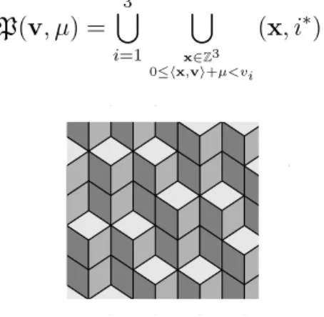 Figure 2. A piece of a stepped plane in R 3 . In other words, one has: