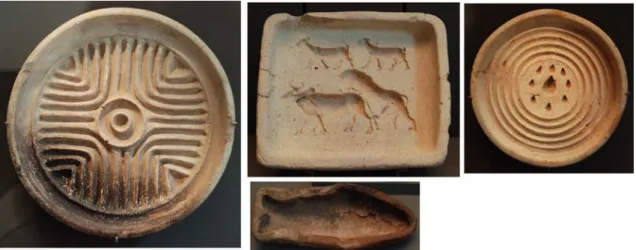Fig. 6 - Moules découverts près des cuisines du palais de Mari. Musée du Louvre. Photos M