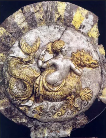 Fig. 8 : coffret en argent doré, Tarente, M.N. 22. 429-22.430, [d’après Les ors hellénistiques de Tarente, cat