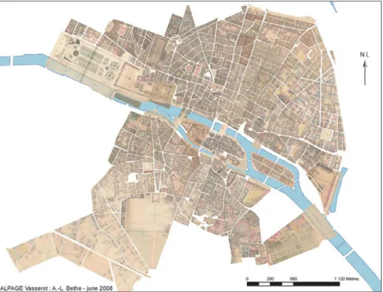 Fig. 3 – Advanced georeferencing of the Vasserot islets plans in June 2008.