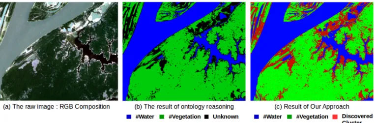 Fig. 3. Application of our approach to an Landsat satellite image Link : http://earthexplorer.usgs.gov/metadata/3119/LT52280622011302CUB01/