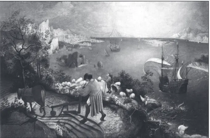 Fig. 1 : La Chute d’Icare par Bruegel l’Ancien Pieter.