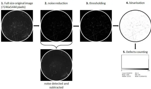 Fig. 4. Description of the image post-treatment steps using ImageJ. 