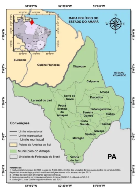 Figura 1: Localização do estado do Amapá 