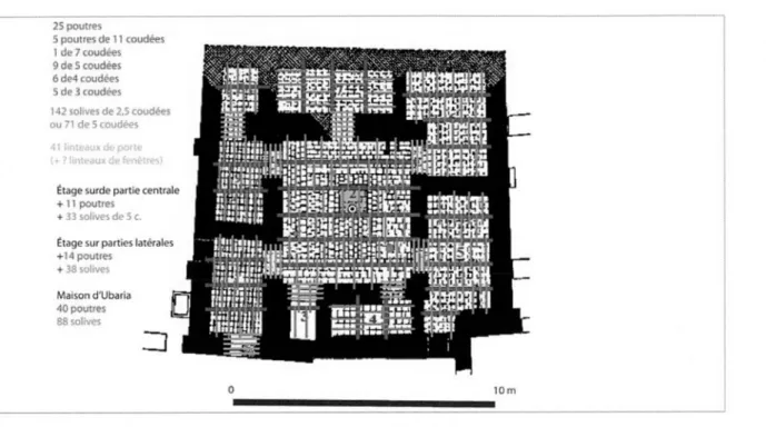Fig.  7  :  Bois  de couverture pour le 3  Gay  Street sans  cour  (dessin M.  Sauvage,  fond d ’après W oolley et M allowan  1976  :  pl