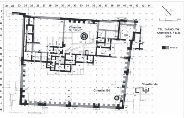 Fig. 4 : Le palais B1 de Tel Yarmouth. © Mission archéologique de Tel Yarmouth.