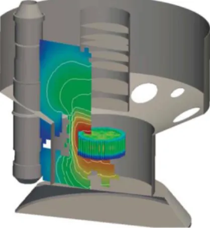 Fig. 3. MCNP calculation of neutrons streaming from core to IHX. 
