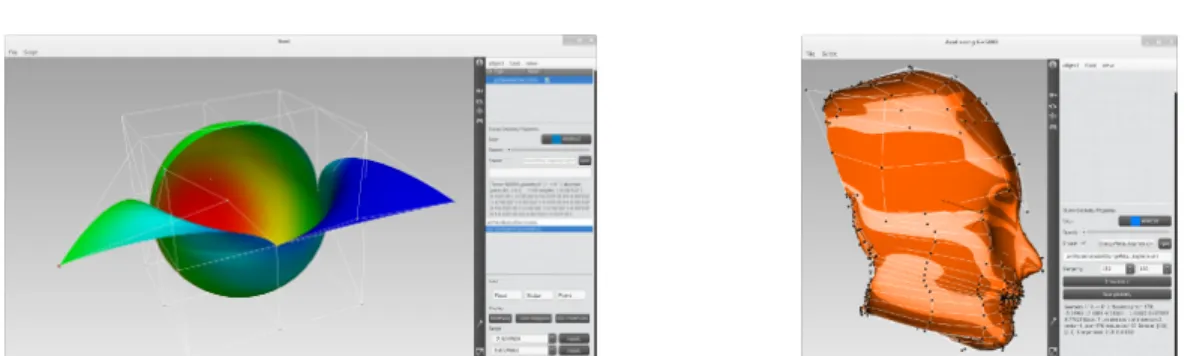 Fig. 4: Two snapshots of the G+ + +S MO plugin.