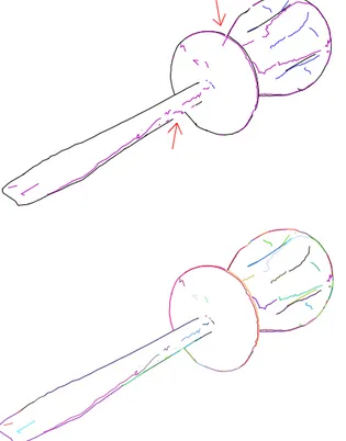 Figure 7: Three levels of random noise illustrated on the teapot model.