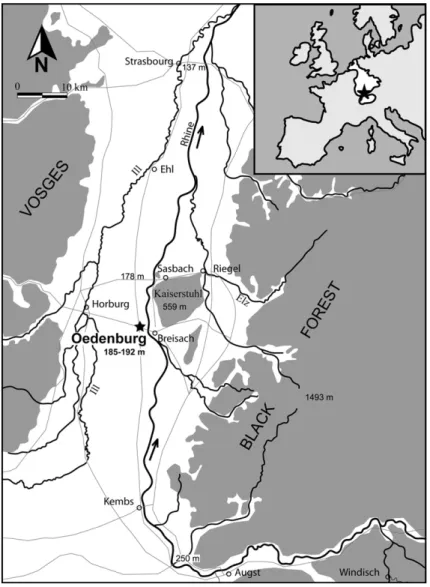 Fig. 1. Location map of the Oedenburg Gallo-Roman site within the Rhine River catchment.