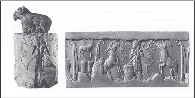 Fig. 2 - Vase en pierre de la période d’Uruk (3300- (3300-3000 av. J.-C. Musée de Bagdad 