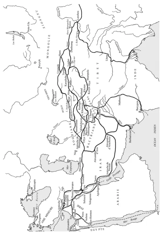 Fig. 1. – Principaux sites et itinéraires aux environs du début de n. è. Carte par M. François Ory UMR-8546.