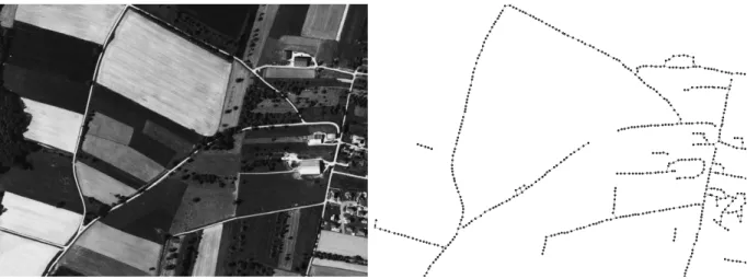 Figure 2: Aerial image and obtained result (the point configuration)