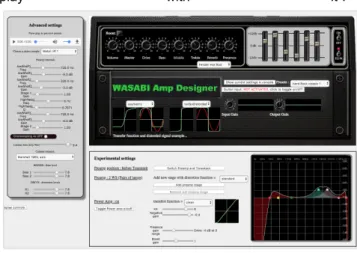 Figure 2: Different plugins connected inside a virtual  pedal board. In black: some amps simulators 