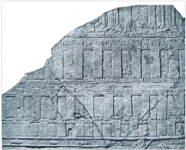 Fig. 2 : Représentation d’une ville assyrienne, probablement Ninive (Strommenger et Hirmer 1962, Fig
