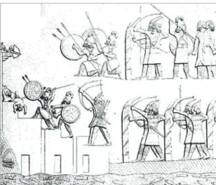 Fig. 3a : Assaut sur une cité à plusieurs mur d’enceinte 
